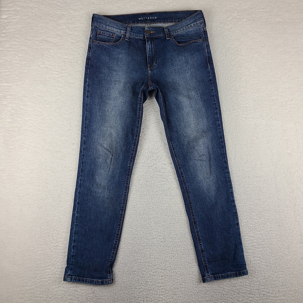 Mott & Bow Jeans Womens 28x28 Blue Boyfriend Medium Wash Denim